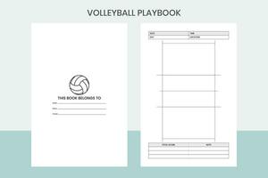 volleyboll playbook fri mall vektor