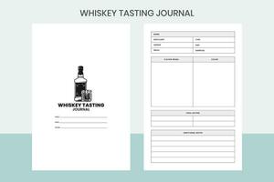 Whiskey Verkostung Tagebuch kostenlos Vorlage vektor