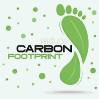 reduzieren Kohlenstoff Fußabdruck Vektor Illustration, Recycling Konzept, Sozial Medien Post, Inhalt, global Erwärmen, Klima ändern, Bewusstsein