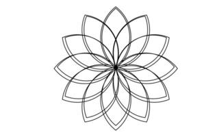 vatten lilja blomma översikt ikon , enkel klotter skiss linje konst, vektor och grafik för fri ladda ner