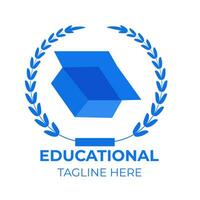 Bildung Schule Logo Deckel Logo Abschluss Logo Symbol Vektor Vorlage