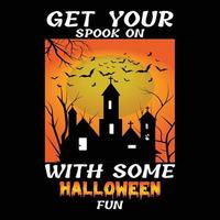 halloween, få din spook på med några halloween roliga t-shirt tryck pro vektor