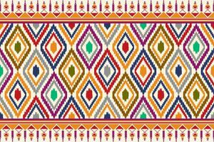 ikat geometrisk folklore prydnad med ruter. stam- etnisk vektor textur. sömlös randig mönster i aztec stil. folk broderi. indian, skandinaviska, zigenare, mexikansk