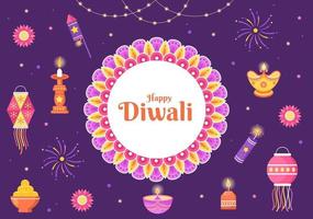 indische feiern diwali tag hintergrund vektorillustration vektor