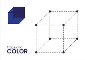 Formen in Hülle und Fülle Spur und Farbe zum Kinder kreativ Designs von geometrisch Wunder zum lehrreich Materialien vektor