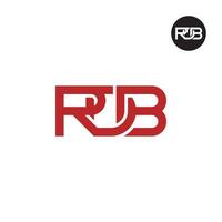 brev rdb monogram logotyp design vektor