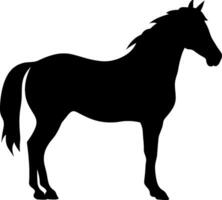 svart silhuett av en häst. kropp silhuetter för designer. ai genererad illustration. vektor