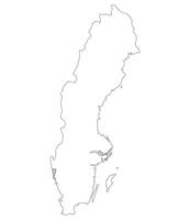 Schweden Karte. Karte von Schweden im Weiß Farbe vektor