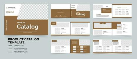 Produkt Katalog Design oder Möbel Produkt Katalog oder Landschaft Produkt Katalog Vorlage 12 Seiten Design vektor