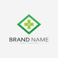 Krankenhaus und Gesundheit Pflege Logo Design Vektor Kreuz Logo Design Grafik