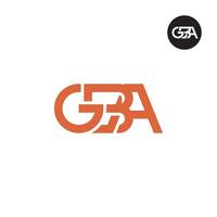 Brief gba Monogramm Logo Design vektor