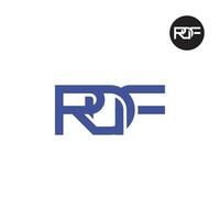 brev rdf monogram logotyp design vektor