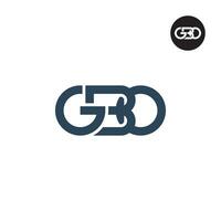 Brief gbo Monogramm Logo Design vektor