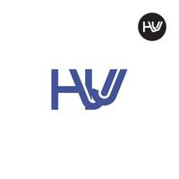 brev hvj monogram logotyp design vektor