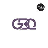 brev gbq monogram logotyp design vektor