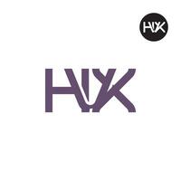 Brief hvx Monogramm Logo Design vektor