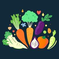 vektor illustration av grönsaker