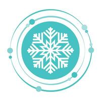 vinter- dekorativ snöflinga vektor illustration grafisk ikon symbol