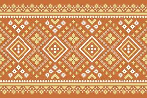 orange årgångar korsa sy traditionell etnisk mönster paisley blomma ikat bakgrund abstrakt aztec afrikansk indonesiska indisk sömlös mönster för tyg skriva ut trasa klänning matta gardiner och sarong vektor