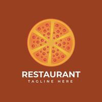 restaurang mat kock pizza vektor logotyp mall illustration