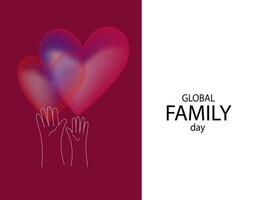 global Tag Familie Vektor Illustration.
