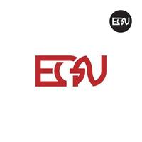 brev egn monogram logotyp design vektor