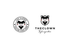 Clown Joker Logo Symbol Design Vektor Illustration