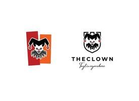 Clown Joker Logo Symbol Design Vektor Illustration