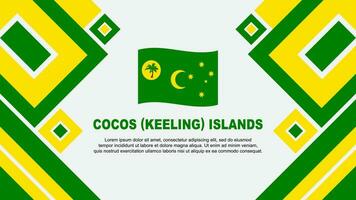 Kokos Inseln Flagge abstrakt Hintergrund Design Vorlage. Kokos Inseln Unabhängigkeit Tag Banner Hintergrund Vektor Illustration. Kokos Inseln Karikatur