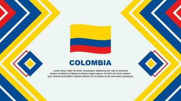 colombia flagga abstrakt bakgrund design mall. colombia oberoende dag baner tapet vektor illustration. colombia design