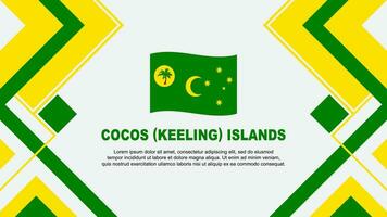 cocos öar flagga abstrakt bakgrund design mall. cocos öar oberoende dag baner tapet vektor illustration. cocos öar baner