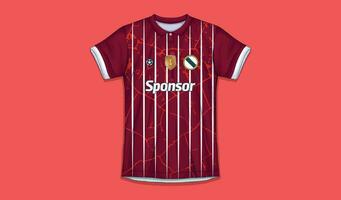 kostenlos Vektor Fußball Jersey Design zum Sublimation, Sport t Hemd Design