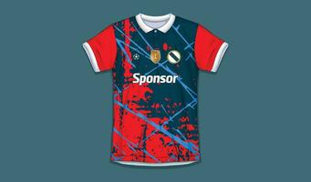 Vektor Fußball Jersey Design zum Sublimation, Sport t Hemd Design