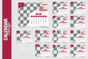 kalender design 2024 ny vektor