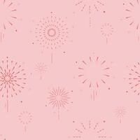 Feuerwerk nahtlos Muster auf Rosa Hintergrund.bearbeitbar Vektor Illustration zum Stoff, Fliesen