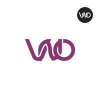 brev vno monogram logotyp design vektor