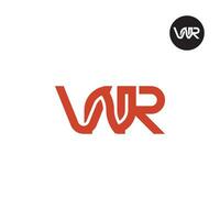 Brief vnr Monogramm Logo Design vektor