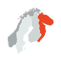 skandinavien vektor Karta Sverige Norge finland och ryssland