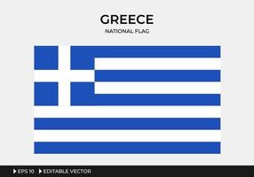 illustration av Greklands nationella flagga vektor