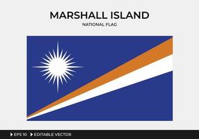 Illustration der Nationalflagge der Marshallinseln vektor