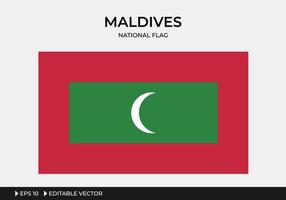 illustration av Maldivernas nationella flagga vektor