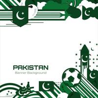 glücklich Unabhängigkeit Tag von Pakistan, Illustration Hintergrund Design, Sozial Medien Vorlage vektor