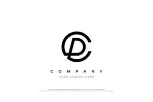 första brev dc logotyp eller CD monogram logotyp design vektor