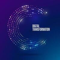 Konzept von groß Daten oder Digital Transformation Technologie, Grafik von futuristisch Technologie Hintergrund vektor