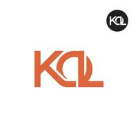 Brief Kol Monogramm Logo Design vektor