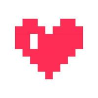 Pixel Herz rot 8 bisschen zum Poster Muster, drucken, Design, Elemente vektor