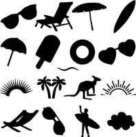 Sommer- Silhouette Illustration Natur Vektor Ferien Design Urlaub Element