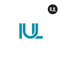 brev iul monogram logotyp design vektor