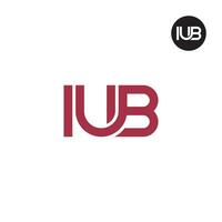 Brief iub Monogramm Logo Design vektor