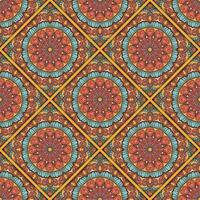ethnisch dekorativ Mandala nahtlos Muster vektor